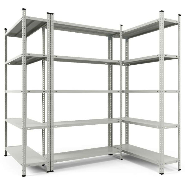 Стеллаж металлический 200х90х30 см СЕРЫЙ 4 полки АНКОР-ПРО для магазина, дома, архива -
                                                        Фото 5